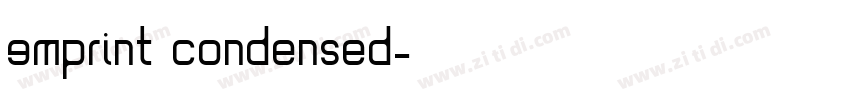 EMprint Condensed字体转换